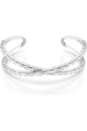 Swarovski Hyperbola cuff, Infinity, , Rhodium plated
