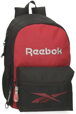 Reebok Portland Backpack Double Compartment Black 31 x 44 x 15 cm Polyester 20.46L, , One Size, Double Backpack Compartment