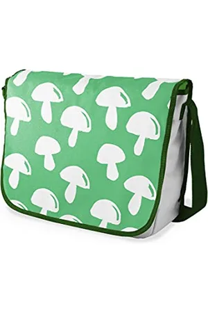 Bonamaison Digitally Printed Messenger School Bag with Khaki Strap for Students, Cross Body Bag, Courier Bag, Shoulder Bag for School, Back to School, Size: 29x36 Cm