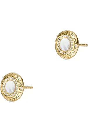 Emporio Armani Earrings for Women Essential, Length: 10MM, Width: 10MM Gold Sterling Silver Earrings, EG3565710