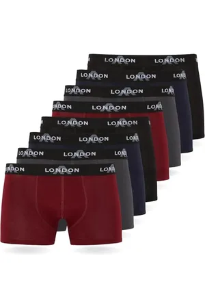 FM London 4/8-Pack Mens Boxers with Elastic Waist - Soft Boxer Shorts Men, Stretch Fit Underwear for Everyday Wear - Fitted Hipster Underwear