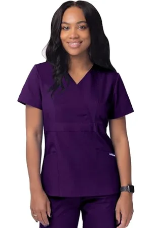 Sivvan Scrubs for Women - Mock Wrap Scrub Top - S8302 - - 5X