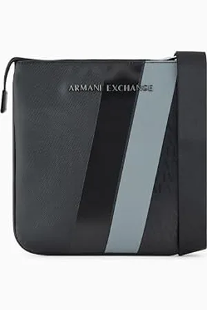 Armani Exchange Men Dylan, Essential, Stripe Detail Flat Crossbody, , One Size