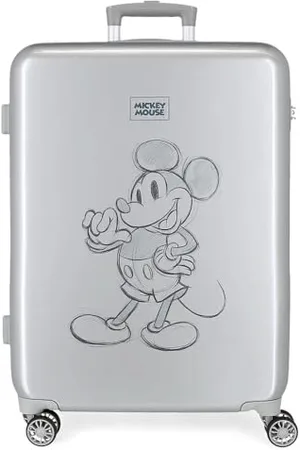 Disney Mickey 100 Medium Suitcase Gray 48x68x26 cms Rigid ABS Side combination lock 70L 3 kgs 4 Double wheels