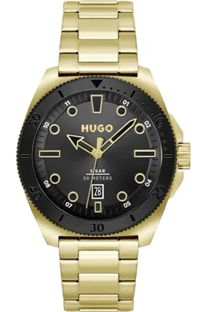 HUGO BOSS Analogue Quartz Watch for Men with Gold Colored Stainless Steel Bracelet - 1530304