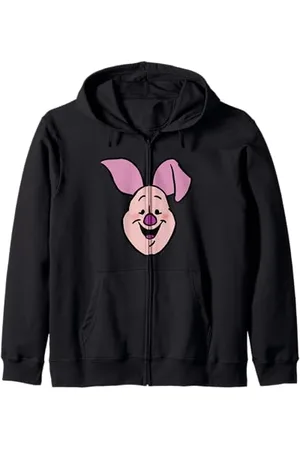Disney Winnie the Pooh Piglet Happy Big Face Costume Zip Hoodie