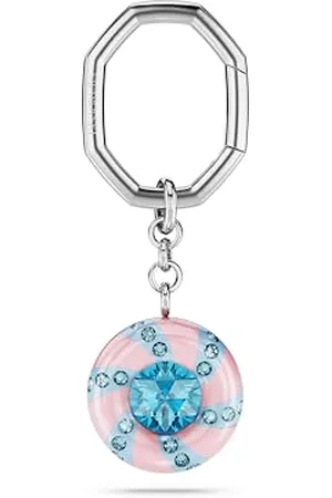 Swarovski Dulcis key ring, Round cut, , Rhodium plated