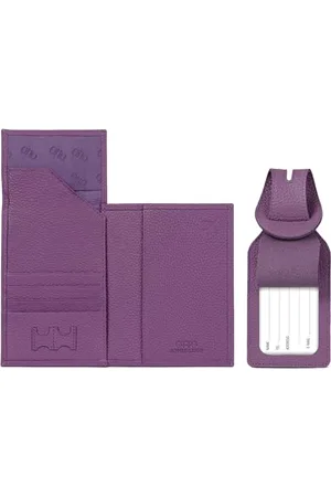 Otto Angelino Real Leather Passport Wallet - RFID Blocking with Ticket Slot and Baggage Tags
