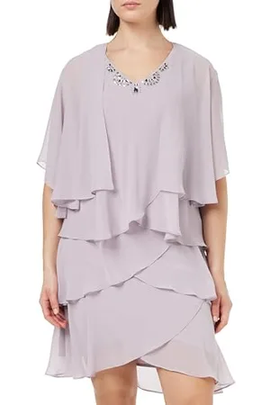 Gina Bacconi Tiered Dress and Jacket, , 14