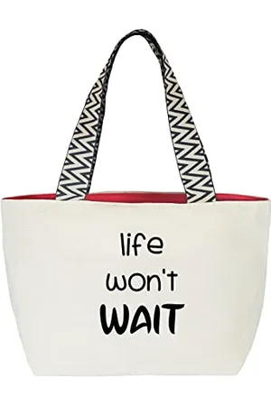 Hello-Bags . Premium canvas bag for women. With external zip and zipped pocket inside. Includes a red, premium canvas lining. Gift presentation. Colour: Black/ . 19.68 x 11.81 in.