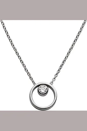 Skagen Necklace for Women Kariana, 14.7 mm x 3.6 mm Pendant Stainless Steel Necklace, SKJ0833040