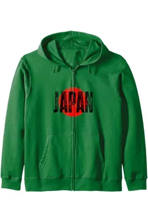 BAHAA I Love Japan Graphic Tee Shirts & Cool Japan Flag Designs Zip Hoodie