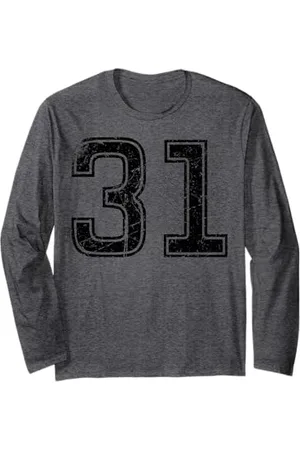 Sports Legendz Number #31 Sport Black Vintage Number Long Sleeve T-Shirt