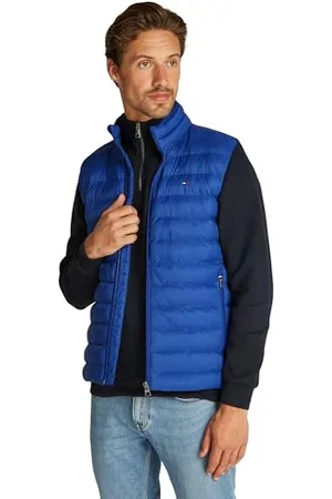 Tommy Hilfiger Men’s Stand Collar Recycled Packaway Gilet