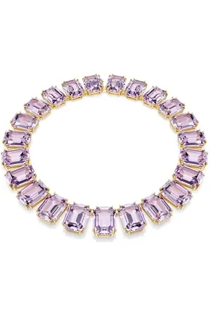 Swarovski Millenia Tennis necklace, Octagon cut, , Gold-tone plated