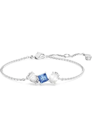 Swarovski Mesmera Bracelet, White and Crystals on a Rhodium Plated Chain, from the Mesmera Collection