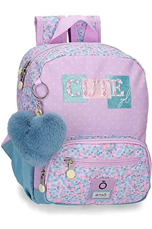Enso Cute girl Preschool Backpack Adaptable to Purple Trolley 23x28x10 cm Polyester 6.44L