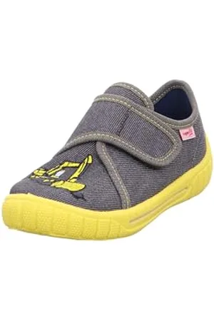 Superfit Bill Slipper, Grey/Yellow 2030, 3.5 UK