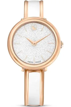 Swarovski Crystalline Bangle Watch, Swiss Made, Metal Bracelet, , Rose Gold-Tone Finish