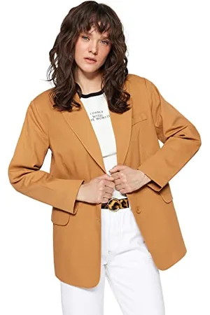 Trendyol Jacket - Brown - Oversize, ,40