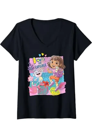 Dora Womens & Boots & Backpack V-Neck T-Shirt