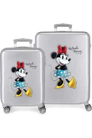 Disney 100 Joyful Suitcase Set Grey 55/70 cm Hard ABS Built-in TSA Closure 119L 6kg 4 Double Wheels Luggage Hand, , One Size, Suitcase Set
