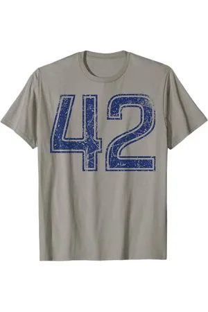 Sports Legendz Vintage Number #42 Sport Blue Varsity Number T-Shirt