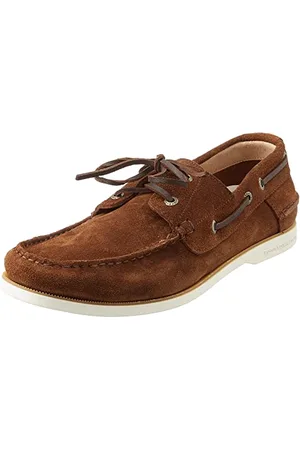 Tommy Hilfiger Men TH Boat Shoe Core Suede, Brown (Rockefeller Brown), 40 EU