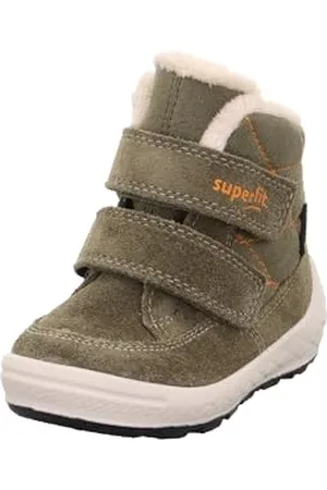 Superfit Baby Boys GROOVY warm gefütterte Gore-Tex Stiefel, GRÜN/ORANGE 7000