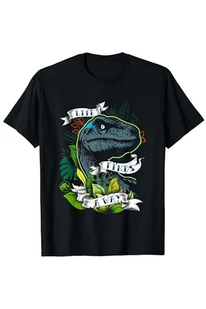 Jurassic World Life Finds A Way Raptor Sailor Tattoo Style T-Shirt