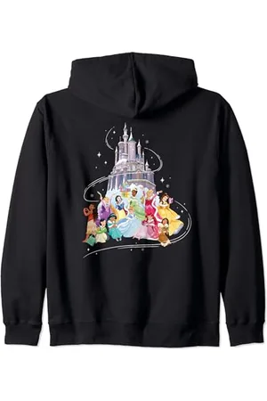 Disney Princess Sparkle Squad Christmas Holiday Castle Zip Hoodie