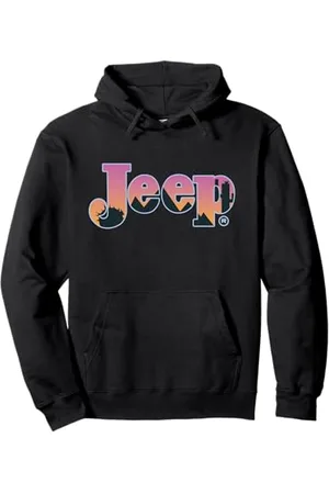 Jeep Desert Sunset Silhouette Logo Pullover Hoodie