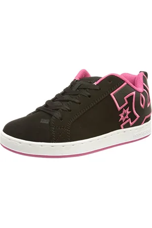 Dcshoes Damen Court Graffik Sneaker, Black/PINK Stencil, 38 EU / 5 UK