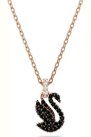 Swarovski Swan pendant, Swan, Small, , Rose gold-tone plated
