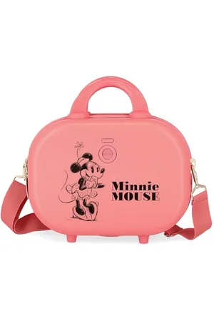 Disney Minnie Happiness Adaptable Toiletry Bag with Pink Shoulder Strap 29x21x15 cms Rigid ABS 9.14L 2.52 kgs