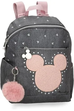 Disney Joumma Mickey Studs Backpack Casual Black 25.5x35x14cm Polyester 12.5L, , Casual Backpack