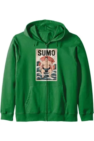 NineBlack Tokyo Vintage Japanese Sumo 02 Zip Hoodie