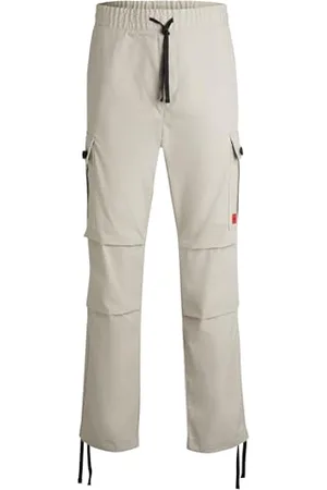 HUGO BOSS Mens Garlo233 Regular-fit Cargo Trousers in Ripstop Cotton