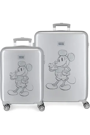 Disney Mickey 100 Suitcase Set Gray 55/68 cm Rigid ABS Side Combination Lock 104L 6 kgs 4 Double Wheels Hand Luggage