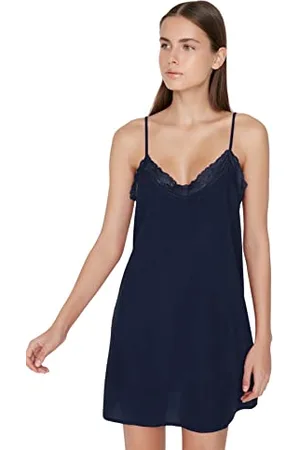 Trendyol Woman Homewear Mini Shift Relaxed fit Woven Nightgown, ,36