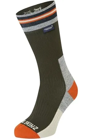 Sealskinz Surlingham Waterproof All Weather Mid Length Striped Cuff Sock | | S