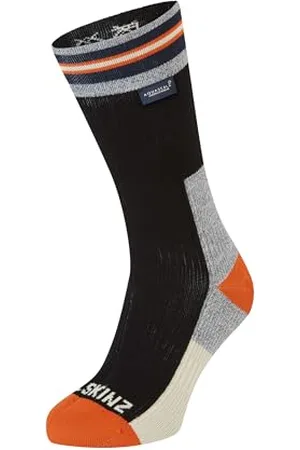 Sealskinz Surlingham Waterproof All Weather Mid Length Striped Cuff Sock | | S