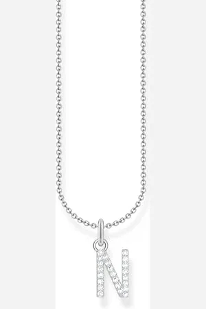 Thomas Sabo Letter M necklace, gold-plated silver with zirconia, KE2252-414-14