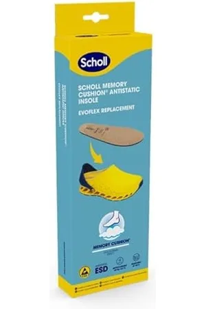 Scholl Unisex-Adult Solette Antistatiche in Memory Cushion Per Evoflex Insole, , 4 UK