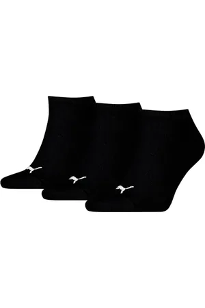 PUMA Unisex Sneaker Plain Sock, Black-New, 35-38 (Pack of 3)