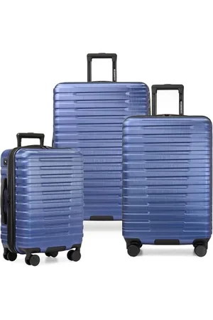 U.S. Traveler Boren Polycarbonate Hardside Rugged Travel Suitcase Luggage with 8 Spinner Wheels, Aluminum Handle, , 3-Piece Set, USB Port in Carry-On, Boren Polycarbonate Hardside Rugged Travel
