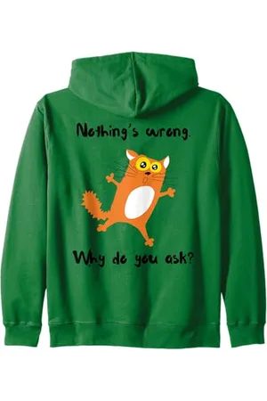 True You Fraidy Cats, Frazzled Cat, Cats Funny Gift,Anxiety T,Bad Cat Zip Hoodie