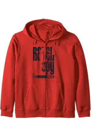 STAR WARS Andor Rebel Spy Cassian Distressed Style Poster Zip Hoodie