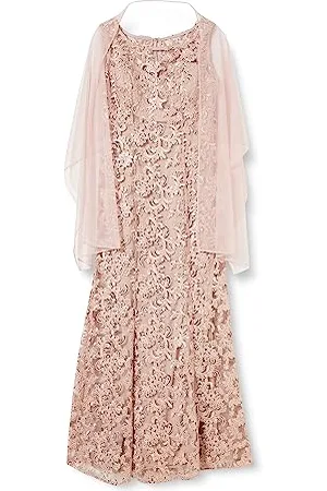 Gina Bacconi Embroidered Mesh Illusion Gown with Matching Shawl, , 14