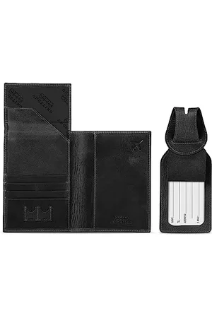 Otto Angelino Real Leather Passport Wallet - RFID Blocking with Ticket Slot and Baggage Tags